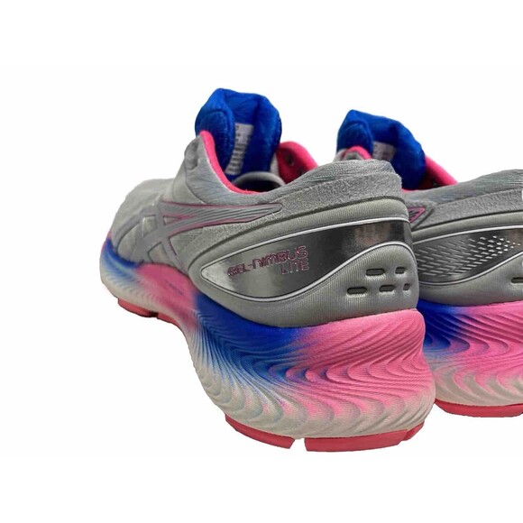 ASICS Gel-Nimbus 17 Knit Womens Size 9 Gray/Pink/Blue Running Shoes Excellent! - Picture 12 of 16